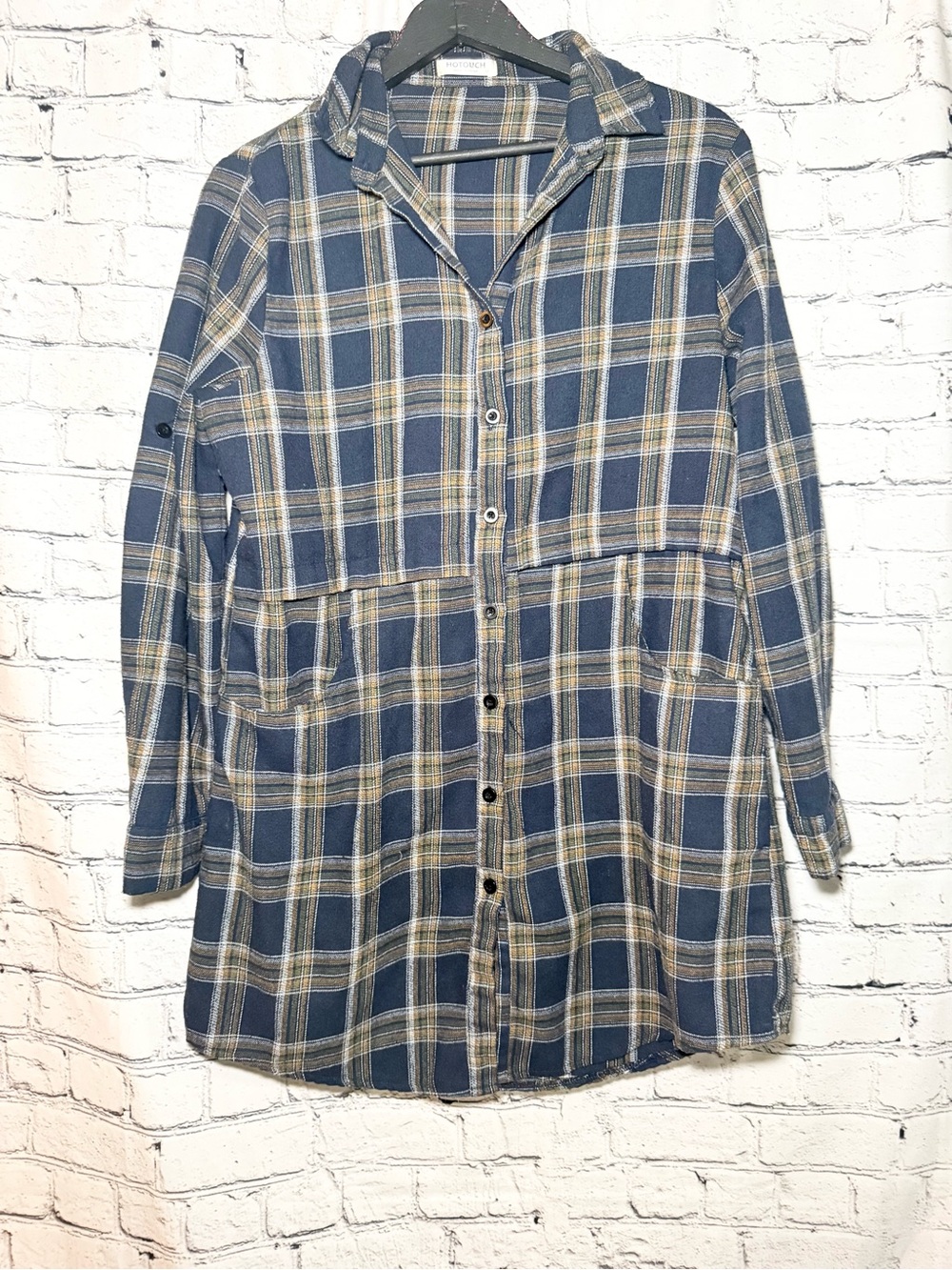 Hottouch plaid button up. Size 1X